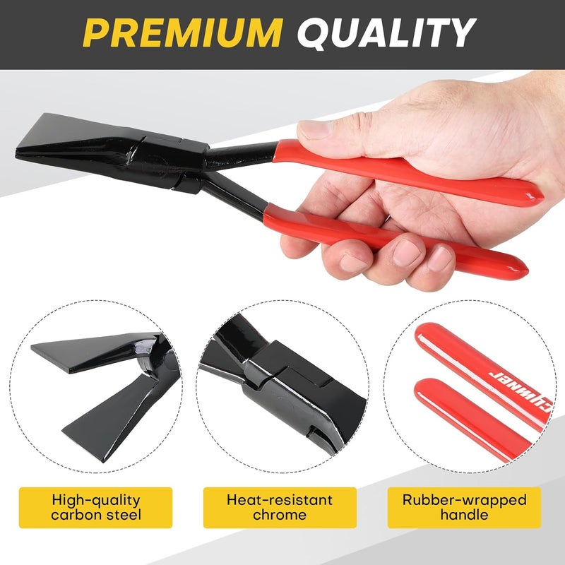 Acymner 3PCS Sheet Metal Bending Pliers Set | Hand Seamers for Roofers, Plumbers, and Metal Processing Straight, 45° & 90° Metal Bender Tools - Image 4